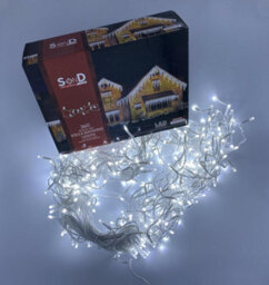 Spot On Dealz 360 Led Snowing Icicle Christmas Lights Cool White 8 Function Mains Powered Xmas Decorations For Indoor Outdoor Use - thumbnail 4