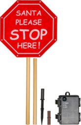 Netagon Outdoor Led Festive Christmas Light Up Santa Stop Here Sign With Timer And Battery Operation - thumbnail 6