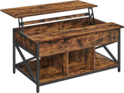 Songmics Coffee Table, Lift-Top Table Coffee Table For Living Room, Coffee Table With Open And Hidden Storage, X-Shaped Bars - thumbnail 3