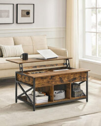 Songmics Coffee Table, Lift-Top Table Coffee Table For Living Room, Coffee Table With Open And Hidden Storage, X-Shaped Bars - thumbnail 1