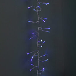 Samuel Alexander 12.4M 960 Led Christmas Cluster Multi-Action String Lights With Timer In Blue, Purple & White On Clear Cable - thumbnail 4