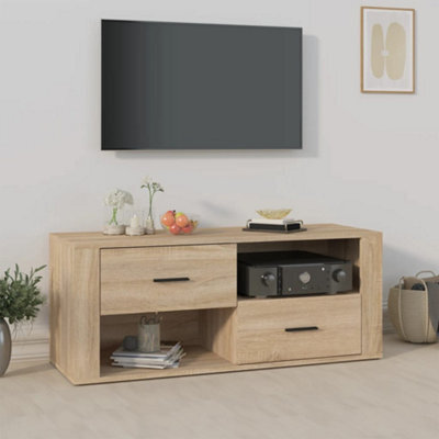 Berkfield Tv Cabinet Sonoma Oak 100X35X40 Cm Engineered Wood - image 1