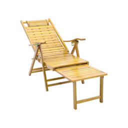 Living And Home Foldable Adjustable Bamboo Indoor And Outdoor Wooden Rocking Chair Sun Lounge Recliner Chair - thumbnail 8