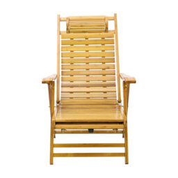 Living And Home Foldable Adjustable Bamboo Indoor And Outdoor Wooden Rocking Chair Sun Lounge Recliner Chair - thumbnail 4