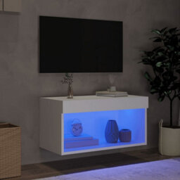 Walplus Tv Cabinet With Led Lights White 60X30X30 Cm - thumbnail 3