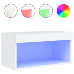 Walplus Tv Cabinet With Led Lights White 60X30X30 Cm - thumbnail 2