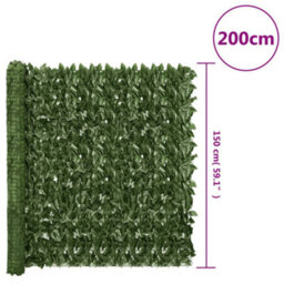 Berkfield Balcony Screen With Dark Green Leaves 200X150 Cm - thumbnail 6