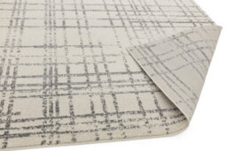 Grey Abstract Geometric Modern Tartan Easy To Clean Rug For Dining Room-200Cm X 290Cm - thumbnail 5