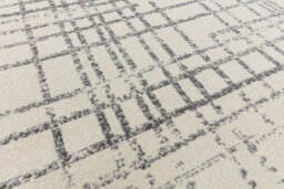 Grey Abstract Geometric Modern Tartan Easy To Clean Rug For Dining Room-200Cm X 290Cm - thumbnail 2