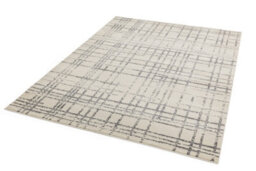 Grey Abstract Geometric Modern Tartan Easy To Clean Rug For Dining Room-200Cm X 290Cm - thumbnail 4