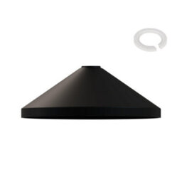 Ledsone 33.5Cm Cone Shape Lamp Shade Easy Fit For E27 ,b22 Hanging Light, Wall Light Balck Color Shade - thumbnail 2
