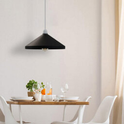 Ledsone 33.5Cm Cone Shape Lamp Shade Easy Fit For E27 ,b22 Hanging Light, Wall Light Balck Color Shade - thumbnail 5