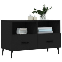 Walplus Tv Cabinet Black 80X36X50 Cm Engineered Wood - thumbnail 3
