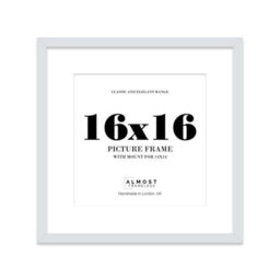 "16X16"" Light Grey Picture Frame - 16X16"" Square Frame With 14X14"" Mount For 16X16""/14X14"" Pictures Moderrn Style Thin Edge, 1 Pack" - thumbnail 1