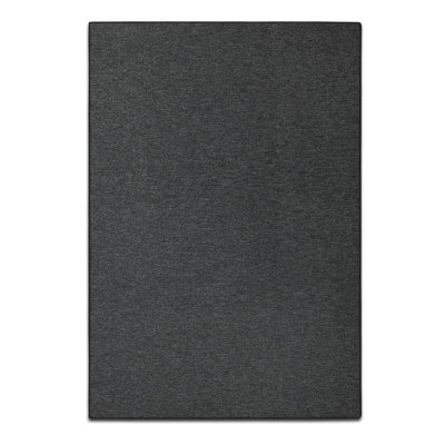Floordirekt London Polypropylene Carpet Runner Easy Clean Hardwearing Loop Pile Hallway Living Anthracite 200 X 250 Cm - image 1