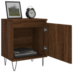 Berkfield Bedside Cabinet Brown Oak 40X30X50 Cm Engineered Wood - thumbnail 4