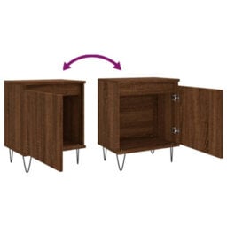 Berkfield Bedside Cabinet Brown Oak 40X30X50 Cm Engineered Wood - thumbnail 8