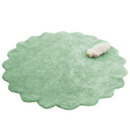 Beliani Kids Rug Anegundi  Green 120 Cm Cotton With Cushion - thumbnail 1