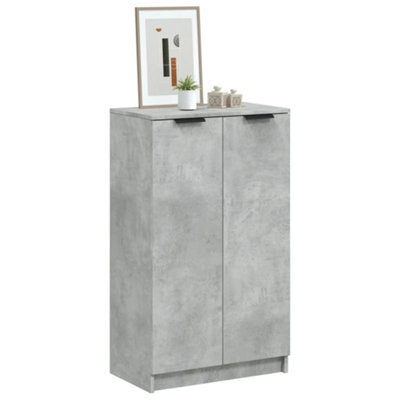 Walplus Shoe Cabinet Concrete Grey 59X35X100 Cm Engineered Wood - image 1