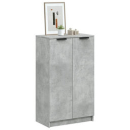 Walplus Shoe Cabinet Concrete Grey 59X35X100 Cm Engineered Wood - thumbnail 1
