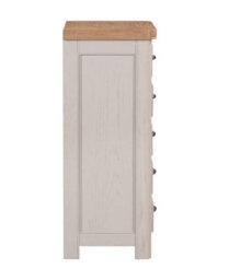 Buttercup Farm Bologna Painted Tall Chest With 5 Drawers - L40 X W50 X H102 Cm - Oak - thumbnail 5