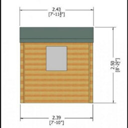 Shire Camelot Log Cabin Home Office Garden Room Approx 8 X 8 Feet - thumbnail 5