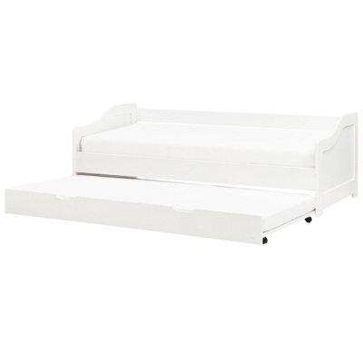 Beliani Trundle Bed Pine Wood Luneray 90 X 200 Cm (Eu Single) White - image 1