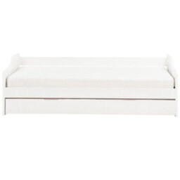 Beliani Trundle Bed Pine Wood Luneray 90 X 200 Cm (Eu Single) White - thumbnail 4