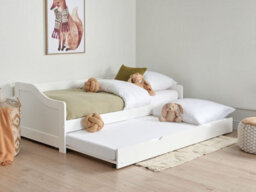 Beliani Trundle Bed Pine Wood Luneray 90 X 200 Cm (Eu Single) White - thumbnail 2