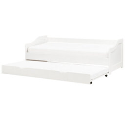 Beliani Trundle Bed Pine Wood Luneray 90 X 200 Cm (Eu Single) White - thumbnail 1