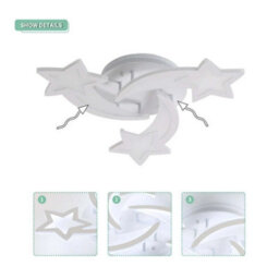 40W Modern Led Ceiling Light 3-Lights Chandelier Livin Groom Pendant Lamp Bedroom - thumbnail 6