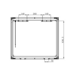 Plum&clay Azure Led Illuminated Silver Double Mirrored Wall Cabinet (H)700mm (W)800mm - thumbnail 6