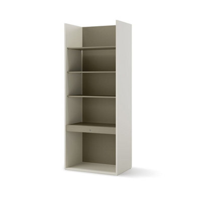 Arte Woow 04 Bookcase In Beige & Eucalyptus 85Cm - Urban Minimalism Meets Illuminated Elegance - image 1