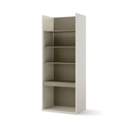 Arte Woow 04 Bookcase In Beige & Eucalyptus 85Cm - Urban Minimalism Meets Illuminated Elegance - thumbnail 1