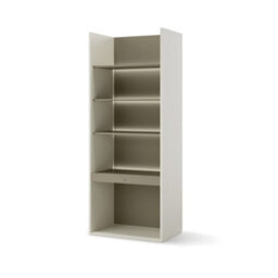 Arte Woow 04 Bookcase In Beige & Eucalyptus 85Cm - Urban Minimalism Meets Illuminated Elegance - thumbnail 2