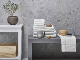 Beliani Set Of 9 Towels Areora Cotton White - thumbnail 2