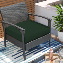 Crescent Waterproof Garden Furniture Seat Pad Cushions 45 X 45 X 10Cm Green Square Seat Pad For Indoor & Outdoor Rattan Chair
