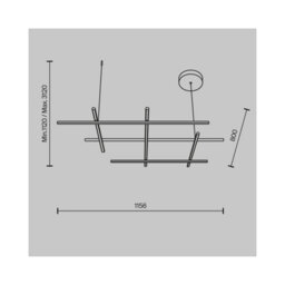 Luminosa Lighting Luminosa Radiance Modern Square Integrated Led Semi Flush Ceiling Light Gold 3000K 3150Lm White Shade - thumbnail 4