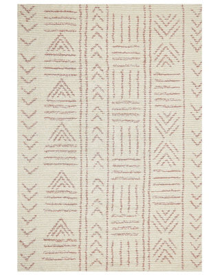 Beliani Beige Cotton Geometric Flatweave Rug 160 X 230 Cm - Hand-Tufted Low Pile - image 1