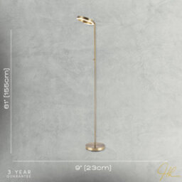 Happy Homewares Modern Led Halo Ring Floor Lamp In Antique Brass With Cct Dimmer - thumbnail 7