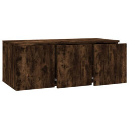 Berkfield Durable Tv Cabinet Smoked Oak 80X34X30 Cm Engineered Wood - thumbnail 6