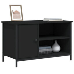 Berkfield Tv Cabinet Black 80X40X50 Cm Engineered Wood - thumbnail 3