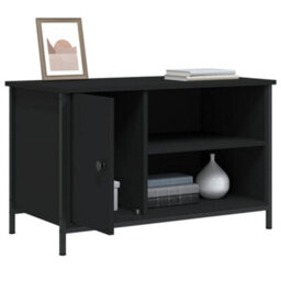 Berkfield Tv Cabinet Black 80X40X50 Cm Engineered Wood - thumbnail 4