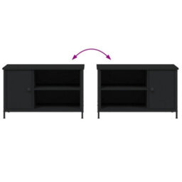 Berkfield Tv Cabinet Black 80X40X50 Cm Engineered Wood - thumbnail 9
