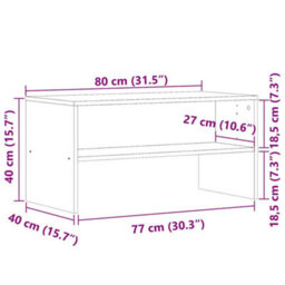 Walplus Tv Cabinet Old Wood 80X40X40 Cm Engineered Wood - thumbnail 9
