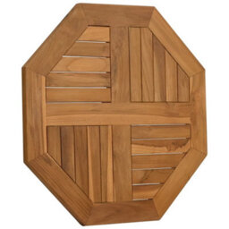 Berkfield Table Top 60X60X2.5 Cm Octagonal Solid Wood Teak - thumbnail 3