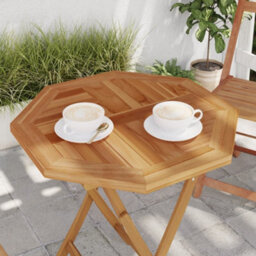 Berkfield Table Top 60X60X2.5 Cm Octagonal Solid Wood Teak - thumbnail 1
