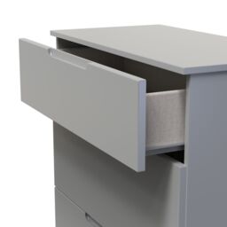 Messina Ready Assembled Matt Grey No Effect 3 Drawer Deep Chest (H)875mm (W)740mm (D)390mm - thumbnail 4