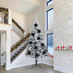 Vidaxl Christmas Bauble Set Xxl 3 Pcs Black Plastic - thumbnail 1