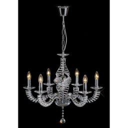 Luminosa Lighting Luminosa Santo Pendant 6 Light E14 Polished Chrome/crystal - thumbnail 2
